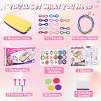 VIDIBESTY Stretchy Bracelet Making Kit for Girls 6-12, Elastic String DIY Arts & Crafts Bulk Toy Set, Friendship Jewelry Maker Tool, Popular Christmas Birthday Gifts for Kids Ages 7 8 9 10 11(112PCS) - style: Friendship Bracelet