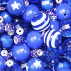 106Pcs 20mm Beads for Pens Making with Rondelle Spacer Beads Dark Blue Acrylic Focal Bubblegum Bead Crystal Round Sparkly Chunky Bead for Pens Beadable Keychain DIY Craft Jewelry Making Supplies - color: Dark Blue
