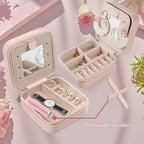 Granddaughter Valentines Day Gifts from Grandma Grandpa Graduation Birthday Gifts for Granddaughter Christmas Mothers Day Gift for Granddaughters Jewelry Box Pink Portable Travel Jewelry Case - color: granddaughter