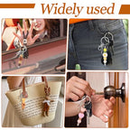 30 Pack Beadable Keychains Bars DIY Blank Beadable Keychains Metal Beaded Keychain Sliver Beads Keychain Making Kit for DIY Crafts Supplies Jewelry Making Gift - style: 30 Pack - Silver