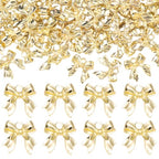60 Pcs Alloy Gold Bow Bowknot Charms, Gold Bow Tie Pendant Charms Bulk for Jewelry, Bowknot Pendants Earring Charm Necklace Bracelets DIY Crafts Supplies - color: Set-2
