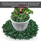 Green Aventurine Pre Drilled Crystal Crushed Chips Beads for Bracelets Making, DIY Handmade Natural Healing Crystals (25 Inch Strand) - color: Green Aventurine