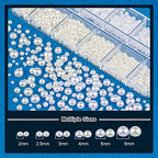 BELLEBOOST Nail Art Rhinestone Glue Gel&2 Boxes Flatback Gems Kit, 1 Tube of 15ml Rhinestone Gel Glue(UV/LED Needed)+Round AB Gems+Flat-Back Half Round White&Beige Pearls with Pickup Tools - color: A11-AB+ White & Beige Pearls