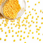 BONNY BOXX 2000PCs 4MM Smooth Yellow Acrylic Round Beads, Plastic Resin Bubblegum Balls Chunky Gumball Beads for Necklace and Bracelet Making, Crafting Supplies - color: Smooth Yellow, size: 4MM