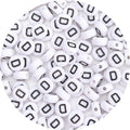 100Pcs Letter Beads - 4x7mm White Round Acrylic Alphabet Beads for Jewelry Making DIY Bracelets, Necklaces & Key Chains - color: D 100Pcs