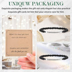 INSYOHO Dont Let the Hard Days Win Bracelet – Inspirational Healing Crystal Bracelet for Women & Men, Agate & Amethyst Beaded Adjustable, Motivational Gift for Stress Relief & Positivity - color: Volcanic rock