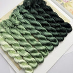 100% Nature Mulberry Handmade Embroidery Silk Thread Woven Jewelry Accessory Artificial Flowers Cross Stitch Floss DIY Sewing Kits 9 Gradient Colors 22m Each (43) - color: 43
