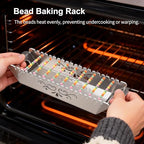 Sthmeyue Bead Baking Rack, Polymer Clay Tools, Clay Bead Drying Rack Jewelry Making Supplies（with 20 Pins & 2 Roll of Elastic Strings）