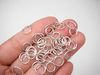 ALL in ONE 16 Gram/100pcs 8mm Silver Plated Open Jump Ring with 10 Gram Storage Box - color: Sliver, size: 8mm