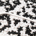 300pcs Black&White Cross Beads 12 * 16mm Cross Bead Crosses Spacer Bead Bulk for DIY Crafting Necklace Bracelet Jewelry Making Keychain (Black&White) - color: black&white