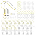 Hypoallergenic Earring Hooks 800 PCS/125 Pairs, Silver Plated Fish Hooks,500pcs Earring Making Kit with Jump Rings and Clear Silicone Earring Backs Stoppers for DIY Jewelry Making - color: Silver,Gold, size: 800pcs