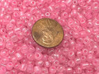 Czech Glass Seed Beads Crystal Clear Size:6/0 40 gr / 1.4 oz… (Crystal Clear with Pink Center) - color: Crystal Clear with Pink Center