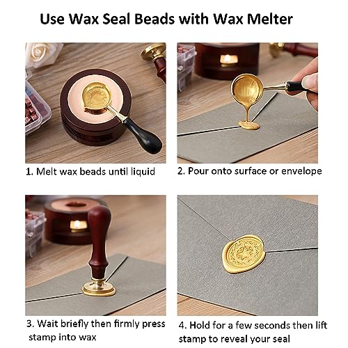 250pcs Translucent Wax Seal Beads, Andotopee Premium Half-Transparent Sealing Wax Pellets for Stamp Seals, Wedding Invitation, Letter Envelope, Thanks Card, Scrapbook DIY & Bridal Crafts - color: Translucent