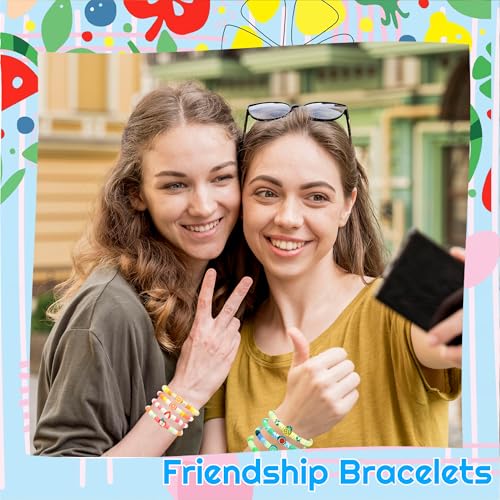 iumulinrui Friendship Bracelet Kit Concert Bracelets Merch, 5200 Pcs Clay Beads Bracelet Making Kit Tricolor Letter Bead, Jewelry Set with Pendant, DIY Craft Gifts Suitable for Beginners (Blue) - color: Blue
