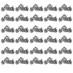30PCS 15 x 24mm Antique Silver Motorcycle Charms, Electroplated Alloy Motorbike Pendants for Jewelry Making, DIY Bracelet Necklace Craft Beads