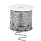 33FT Stainless Steel Box Chains Roll, 2mm 304 Stainless Steel Box Chain Spool Bulk for DIY Jewelry Making Necklace Bracelet - color: stainless steel, size: 2mm