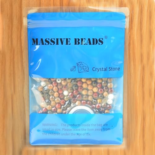 6mm Massive Beads Natural Wooden Rosewood Round Loose Beads Jewelry Making Handmade Craft with Thread 200 PCS(Mixed Wood, 6mm) - color: Mixed Woods, size: 6mm