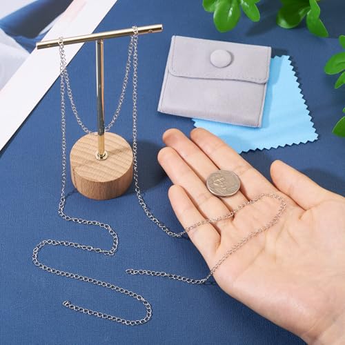 3.28 Feet Sterling Silver Chain for Jewelry Making, Oval Cable Chains 3.5x2.5mm Permanent Jewelry Kit for Women Men Bracelet Necklace Making - color: Silver-Curb Chain