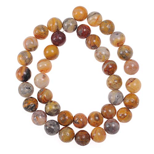 Natural Stone Beads 6mm Crazy Lace Agate Gemstone Round Loose Beads Crystal Energy Stone Healing Power for Jewelry Making DIY,1 Strand 15" - color: Crazy Lace Agate, size: 6MM