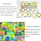 1200 Pcs Glow in The Dark Mixed Acrylic UV Beads - 6mm Round Glowing Solar Luminous Color Changing Bracelet Beads for Jewelry Making Bracelets Necklace - color: Rose, Orange, Yellow, Dark Blue, Transparent, Purple, Pink 6mm Round Beads