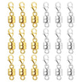 Magnetic Necklace Clasp with Lobster Clasp 18K Gold and Silver Magnetic Jewelry Clasps for Necklaces Extender Bracelet Clasps and Closures - color: 18Pcs | 9Gold & 9Silver