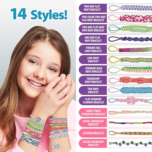 Chilpals Friendship Bracelet Making Kit for Girls 8-12, DIY String Bracelet Maker & Jewelry Craft Kits - Innovative Leg-Strap Design, Birthday Gifts Ideas for Kids Ages 7 8 9 10 Year Old (White) - color: White