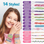 Chilpals Friendship Bracelet Making Kit for Girls 8-12, DIY String Bracelet Maker & Jewelry Craft Kits - Innovative Leg-Strap Design, Birthday Gifts Ideas for Kids Ages 7 8 9 10 Year Old (White) - color: White