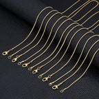 Topacket 24 Pack Necklace Chains Bulk,Gold and Silver Snake Necklace Chains for Jewelry Making 24 Inches - color: Gold and Silver, size: 24inches