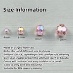 1800pcs Acrylic Faceted Round Beads 4mm 6mm 8mm 10mm AB Colors Glossy Acrylic Round Spacer Beads with Hole for DIY Bracelet Necklace Jewelry Making Supplies Handmade Craft(Light Pink AB) - color: Light Pink AB