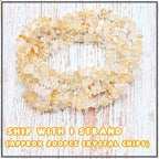 500 pcs Natural Chip Stone Beads, Citrine 5-8 mm Irregular Gemstones Healing Crystal Loose Rocks Bead Hole Drilled for Jewelry Making Bracelet - color: Citrine