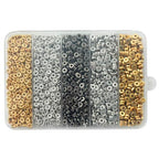 6mm Flat Round Spacer Beads, Clay Beads for Bracelets Making Kit, Heishi Polymer Flat Disc Spacer Beads for Jewelry Making, Clay Beads for Jewelry Making Gold Beads Silver (2000pcs) - color: 2000pcs