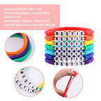 Rainbow Heishi Surfer Bracelets Set for Women Stackable Clay Beaded Bracelets Disc Stretch Preppy Bracelets Layering Colorful Friendship Bracelets Team Cheer Bulk Boho Summer Beach Jewelry Gift - style: BESTIE