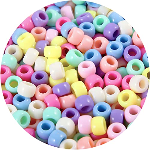 Eppingwin Beads and Bead assortments (1000 Candy Pony Beads)… - color: Macaroon Candy, size: Medium Pack