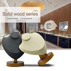 Jewelry Display Bust Solid Wood Necklace Stand for Show Jewelry Showcase Display Holder - color: Grey
