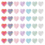 Transparent Acrylic Heart Beads Clear Heart Shape Beads, Craftdady 70Pcs UV Plating Iridescent Love Small Spacer Bead for Jewelry Making Bracelet Necklace Earring DIY Crafts - color: Mixed Color Heart