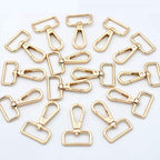 JWBIZ 15 Pcs D Ring Swivel Lobster Claw Clasp, Push Gate Snap Hooks Trigger Clips(Gold, 1 inch) - color: Gold, size: 1 inch