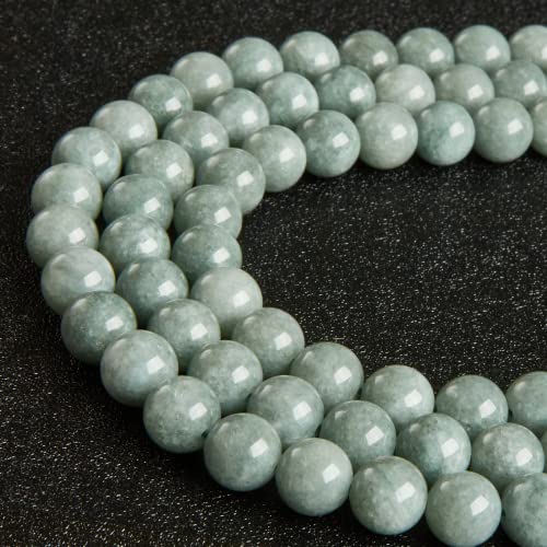 100pcs 8mm Burmese Jade Beads Natural Gemstone Beads Round Loose Beads for Crafting and Jewelry Making - color: Burmese Jade, size: 8mm