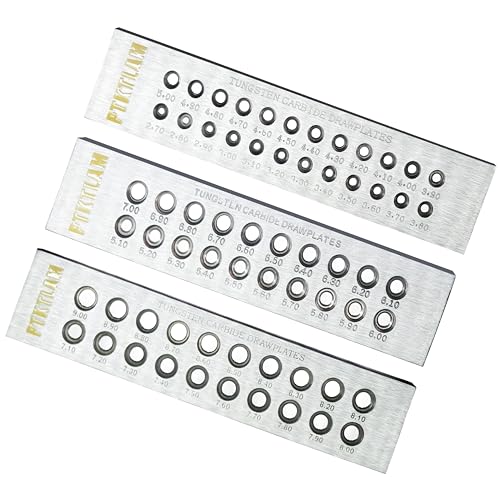 Jewelry Wire Drawplate Carbide Steel Round Draw Plate for Jewelry Wire Making (2.7-5.0mm, 24 Holes) - size: 2.7-5.0mm, 24 Holes