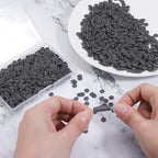 Polymer Clay Beads, 6mm Heishi Bead for Jewelry Bracelets Necklace Making 1000PCS - color: Gunmetal