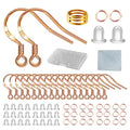 Rose Gold Earring Hooks, 240Pcs Earrings Making Kit with Hypoallergenic Ear Hooks, Jump Rings and Clear Rubber Earring Backs for DIY Jewelry Making - color: Small Rose Gold