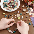 About 108Pcs Assorted Czech Beads Mixed Styles Czech Glass Beads Random Spacer Loose Bead for Bracelets Necklaces Earrings Jewelry Making Hole: 1.2-7.5mm