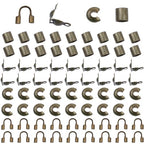 1400 Pieces Brass Tube Crimp Beads Wire Guardians Crimp Bead Knot Covers Bead Tips Knot Covers for DIY Bracelets Necklaces Jewelry Making Crafts Supplies(Bronze) - color: Bronze