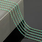 YOUBEIYEE 6.6 Feet Gold Plated Brass Chain on Spool Green Enamel Cable Chain Necklace DIY Jewelry Chains Bulk with Jump Rings and Lobster Clasps - color: Green