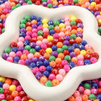 8mm Acrylic Beads 600pcs Round Letter Bead Multicolor Spacer Bubble Beads Plastic Crafts Bead for DIY Necklaces Bracelets Earrings Jewelry Making (Letters) - color: rose pink&green&blue