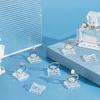 AHANDMAKER 30 Pcs Acrylic Ring Display Holder, Transparent Ring Showcase for Selling Jewelry Storage Organizer, Square - style: Square