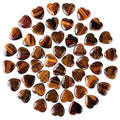 Gerrii 50 Pcs Heart Healing Stone Bulk Quartz Heart Inspirational Stones Gift for Women Love Pocket Polished Natural Energy Balancing Meditation 0.8 Inch(Amber) - color: Tigers Eye