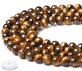 Natural Yellow Tigers Eye Beads 100Pcs 8mm Crystal Beads Loose DIY Round Stone Bead for Bracelet Necklace Earrings Making - color: A-Yellow Tigers Eye, size: 100pcs