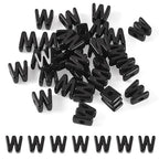 Craftora 30Pcs 20mm Black Large Letter Beads, Acrylic Big Alphabet Beads, Chunky Initial Letter W Bead with Large Hole for Friendship Bracelets Keychain Bag Charms Shoelaces - color: Letter W