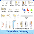Glarks 1250Pcs Jewelry Making Kit, Jewelry Making Supplies with Jewelry Making Pliers Tool, Beading Wires, Jewelry Findings for Jewelry Making, Wrapping and Repair - size: 1250pcs