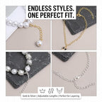 200PCS Chain Extender, 50mm x 4mm Removable Gold & Silver Extender for Necklaces Bracelet Keychain, Jewelry Making Chain for Women, DIY Craft Chains Supplies